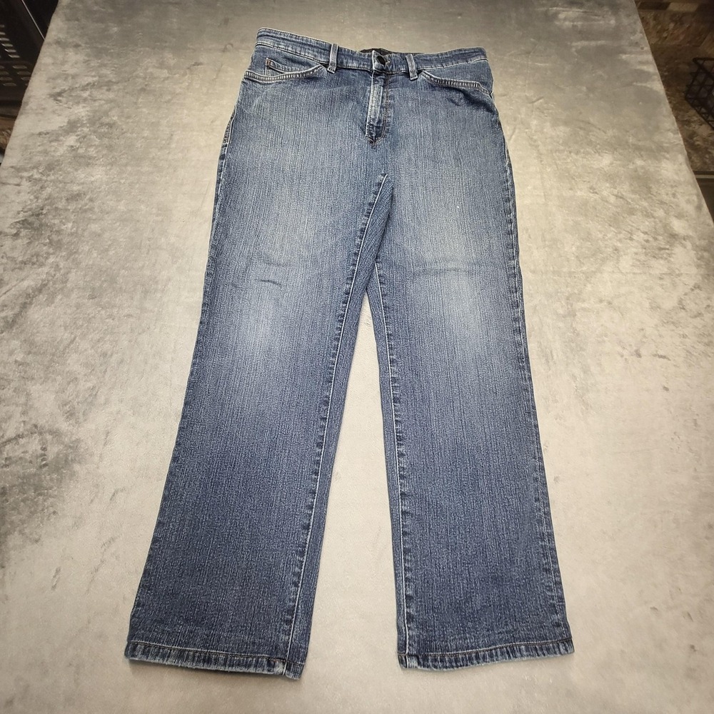 34 Heritage Jeans Mens 36x30 Blue Straight Classic Medium Wash Denim Stretch